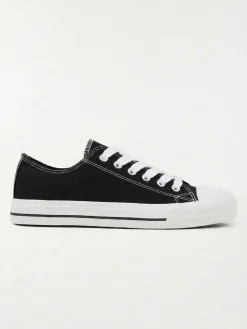Tennis toile femme noire (36-41)