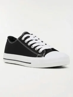 Tennis toile femme noire (36-41)