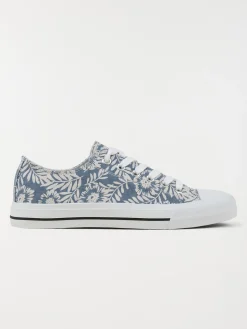 Tennis toile fleurie femme (36-41)