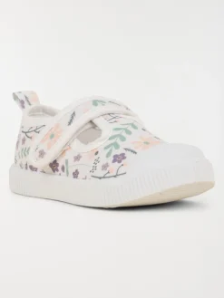 Tennis toile fleurie fille (20-23)
