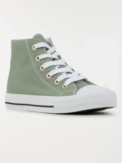 Tennis toile montante vert (31-35)