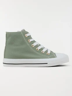 Tennis toile montante vert (31-35)