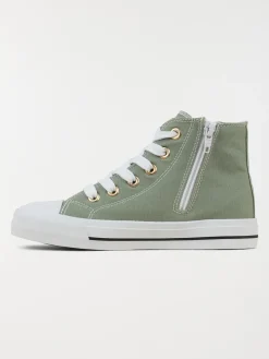 Tennis toile montante vert (31-35)