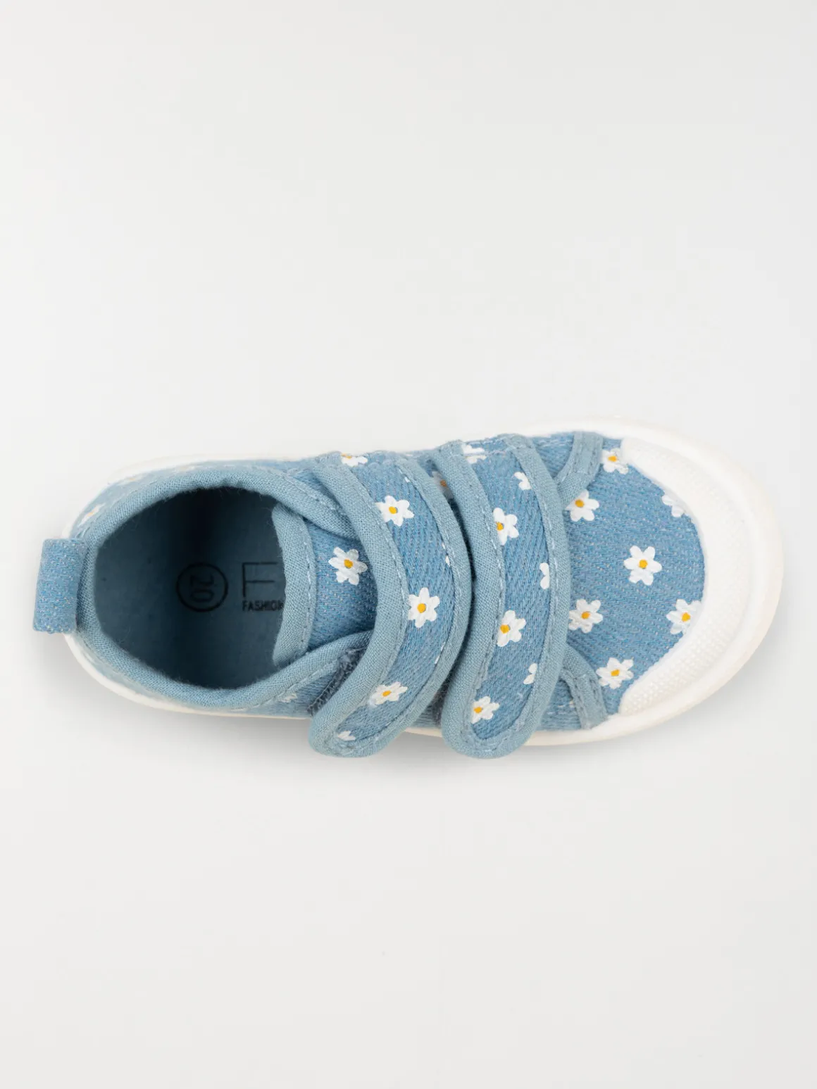 Tennis toile motif fleur fille (20-23)