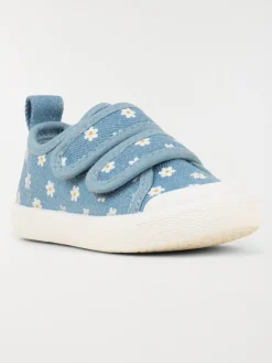 Tennis toile motif fleur fille (20-23)