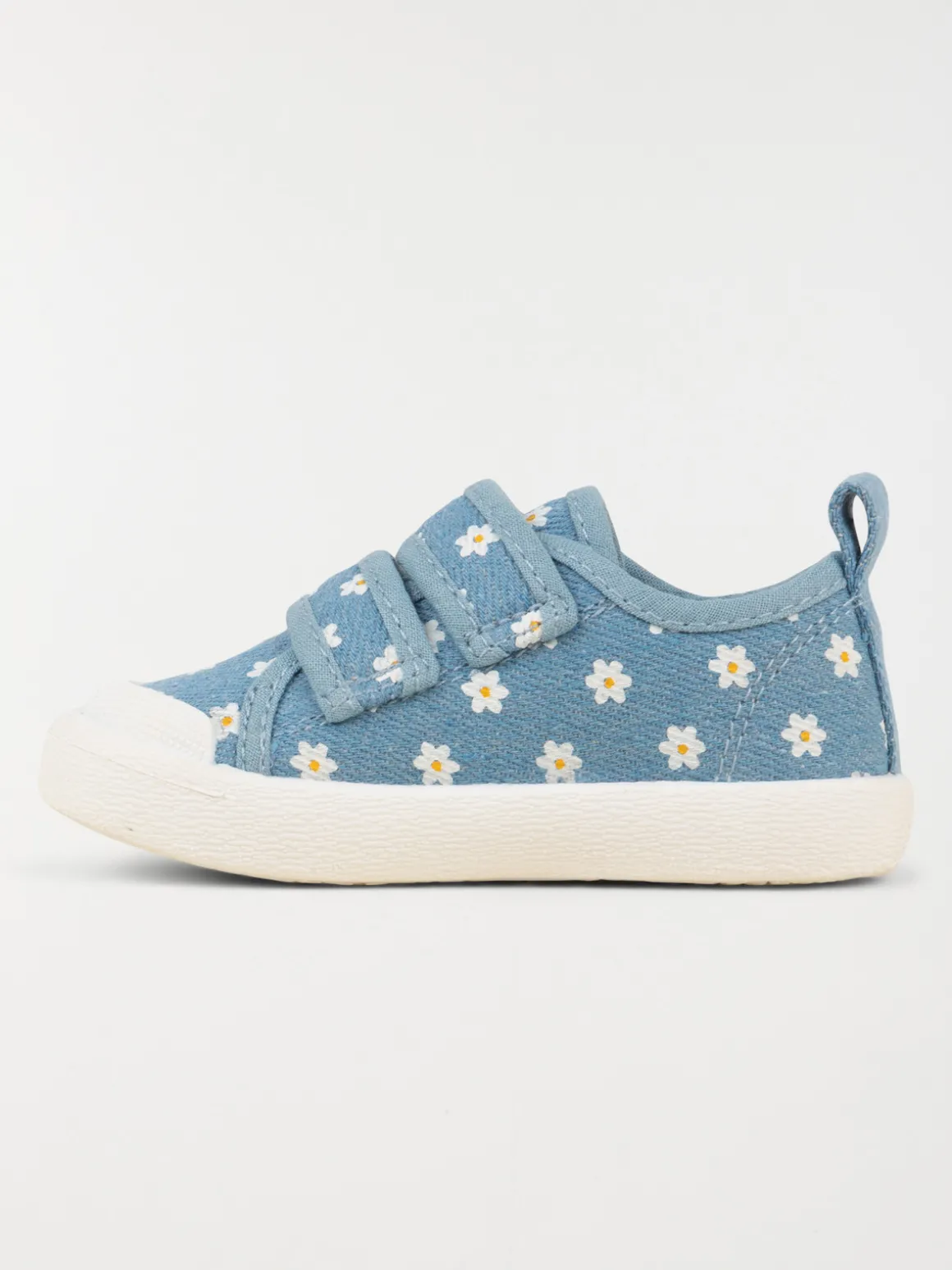 Tennis toile motif fleur fille (20-23)