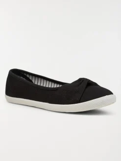 Tennis toile noire femme (36-42)