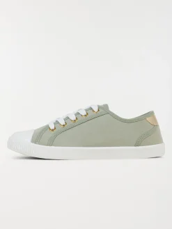 Tennis toile verte femme (36-41)