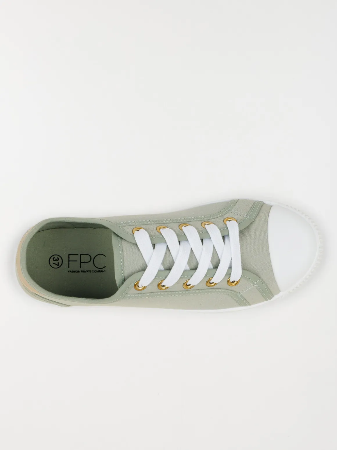 Tennis toile verte femme (36-41)