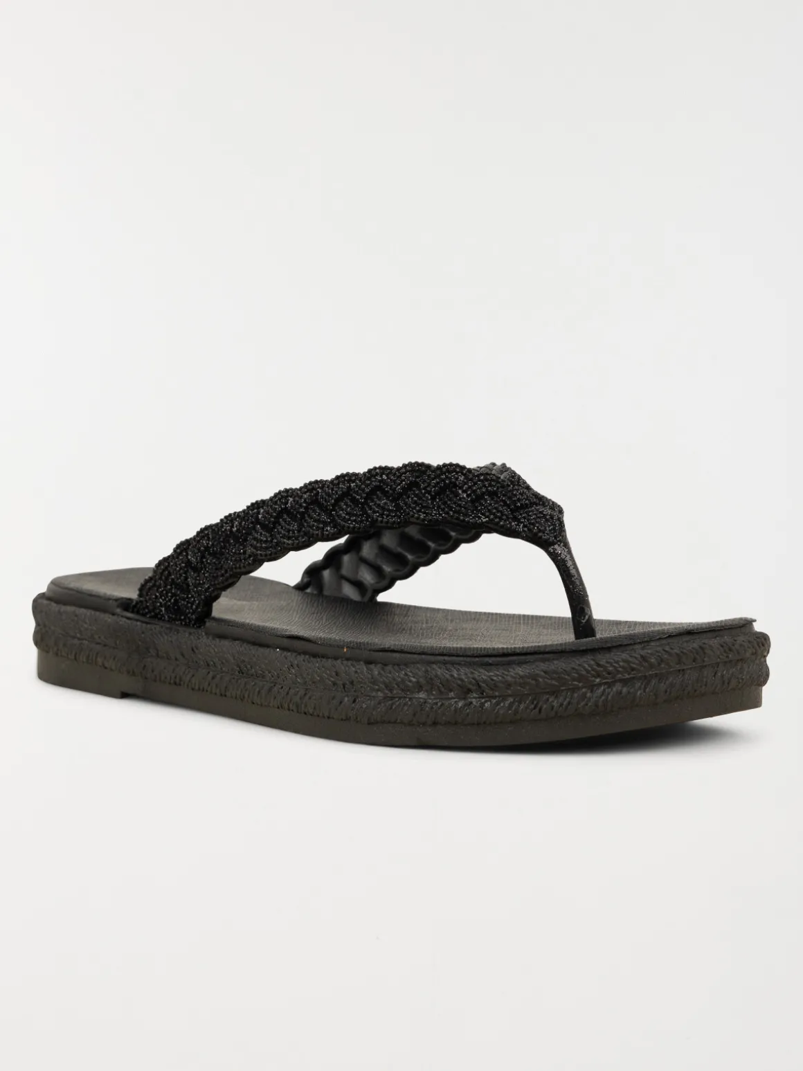 Tong coloris noir femme (36-41)
