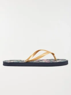 Tong imprimé fleuri femme marine (36-41)
