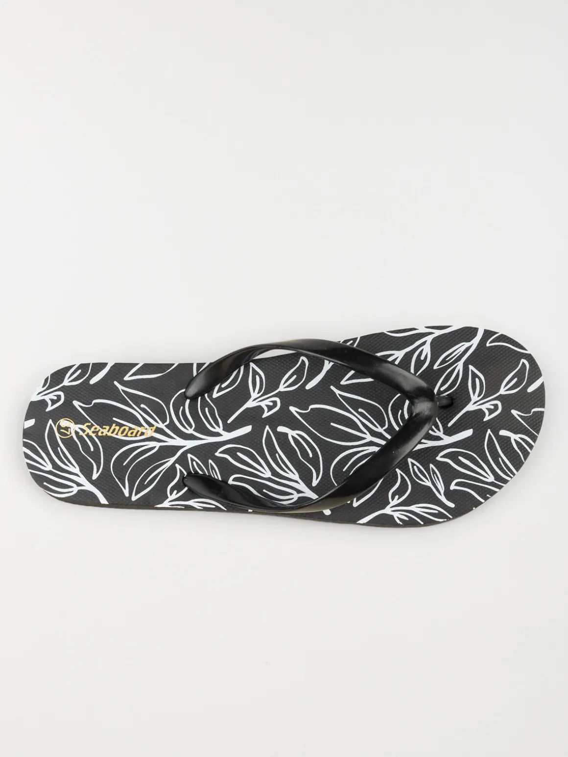 Tong imprimée noire femme (36-41)