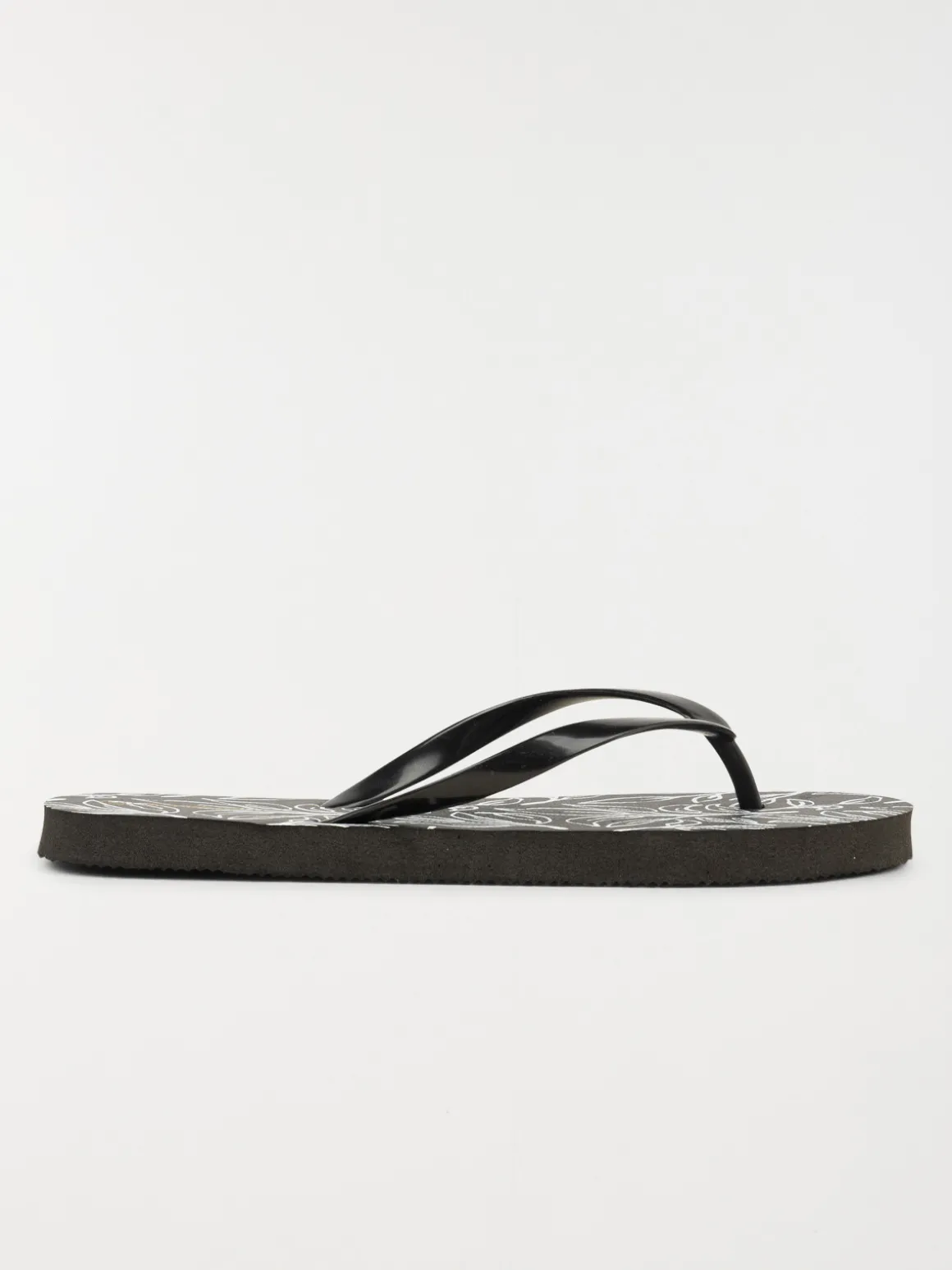 Tong imprimée noire femme (36-41)