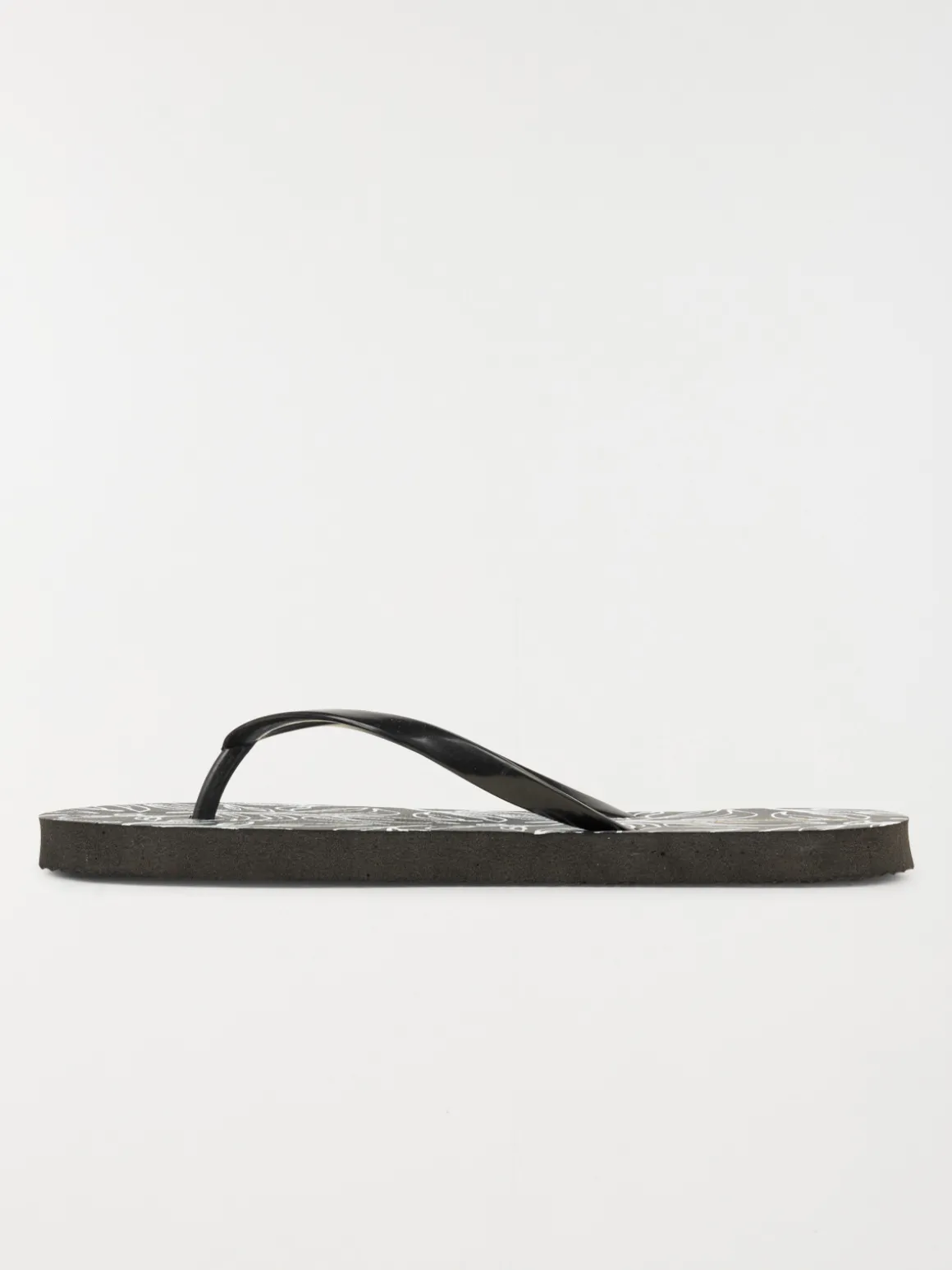 Tong imprimée noire femme (36-41)