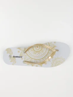 Tong motif éléphant doré femme (36-41)