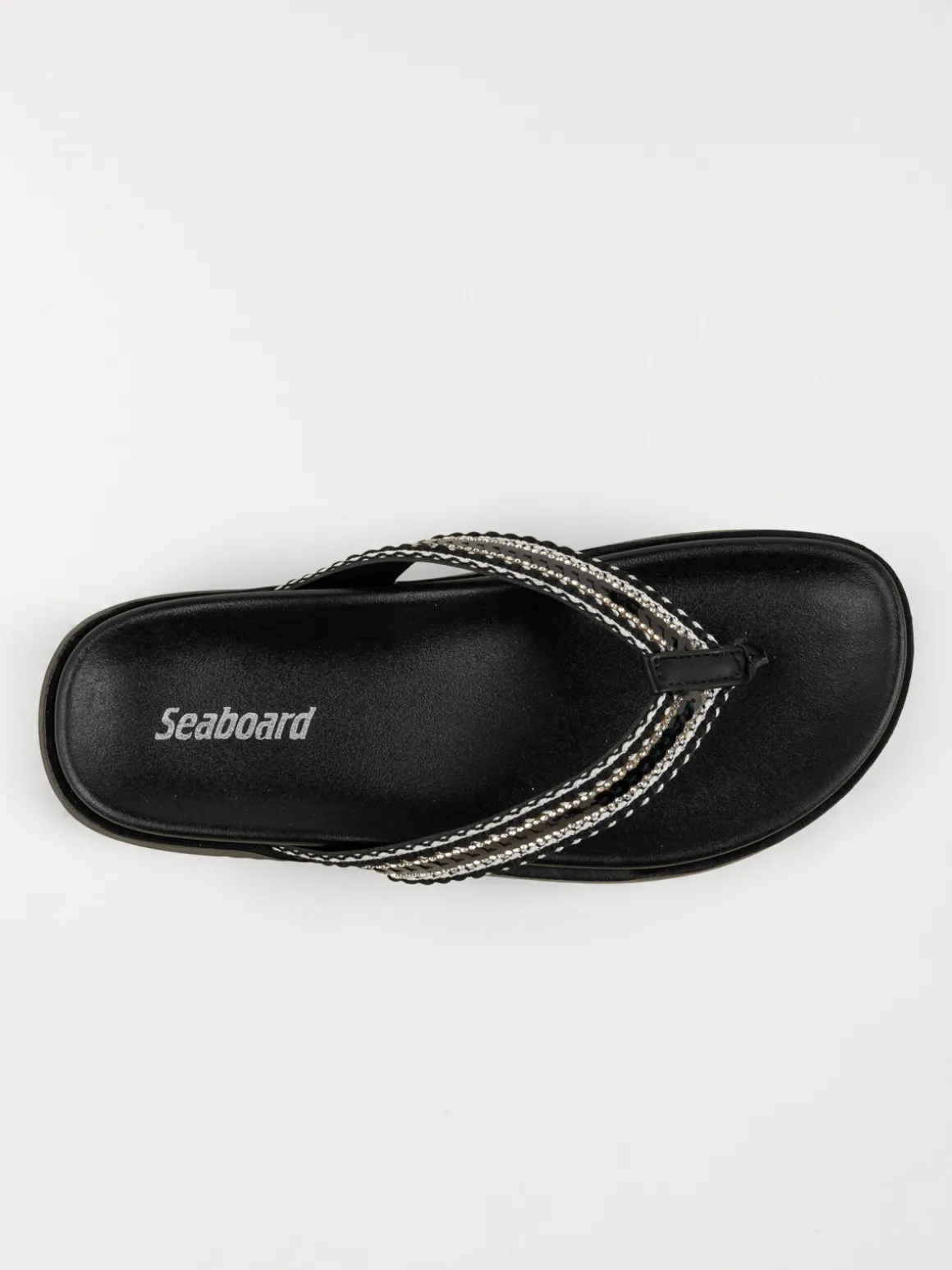 Tong strass coloris noir femme (36-41)