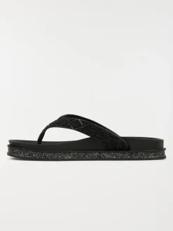 Tong strass coloris noir femme (36-41)