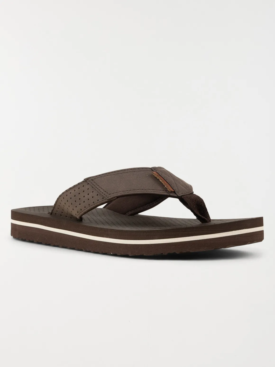 Tongs couleur marron homme (41-46)