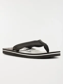 Tongs noires imprimées homme (41-46)