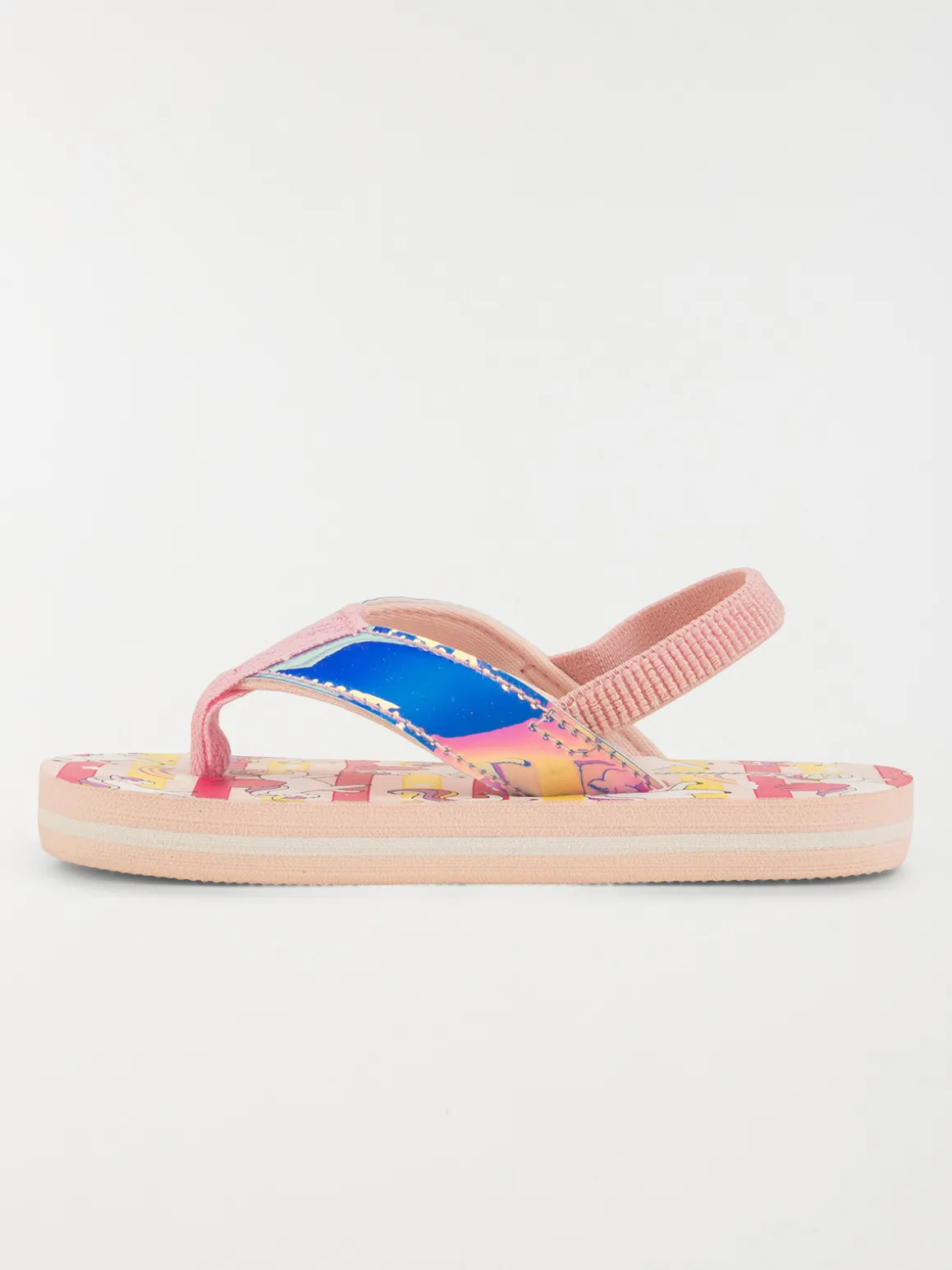 Tongs roses motif licorne fille (24-30)