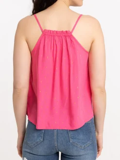 Top bretelles flamant rose femme