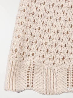Top crochet crème grisée fille (XXS-M)