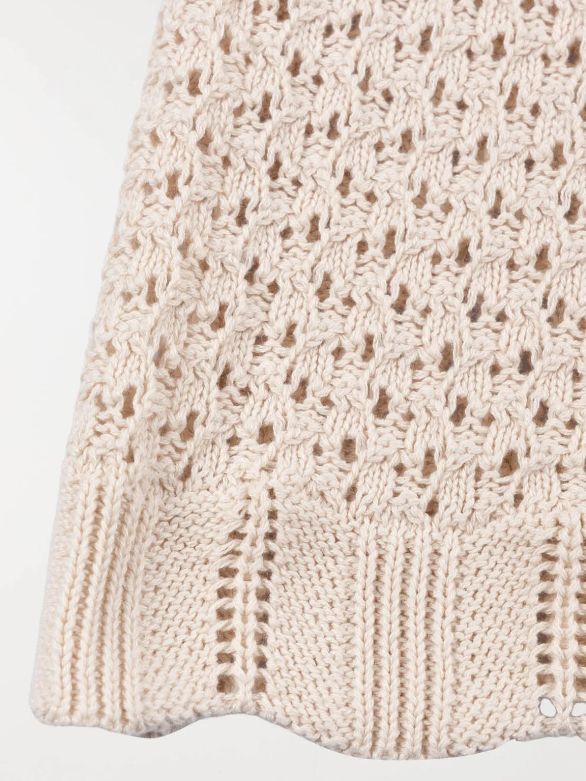 Top crochet crème grisée fille (XXS-M)