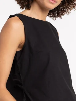Top noué côté noir femme