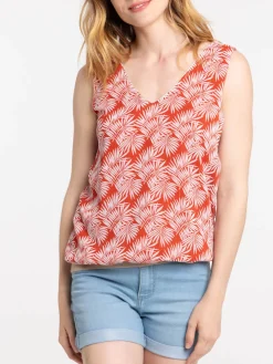 Top sans manches imprimé femme