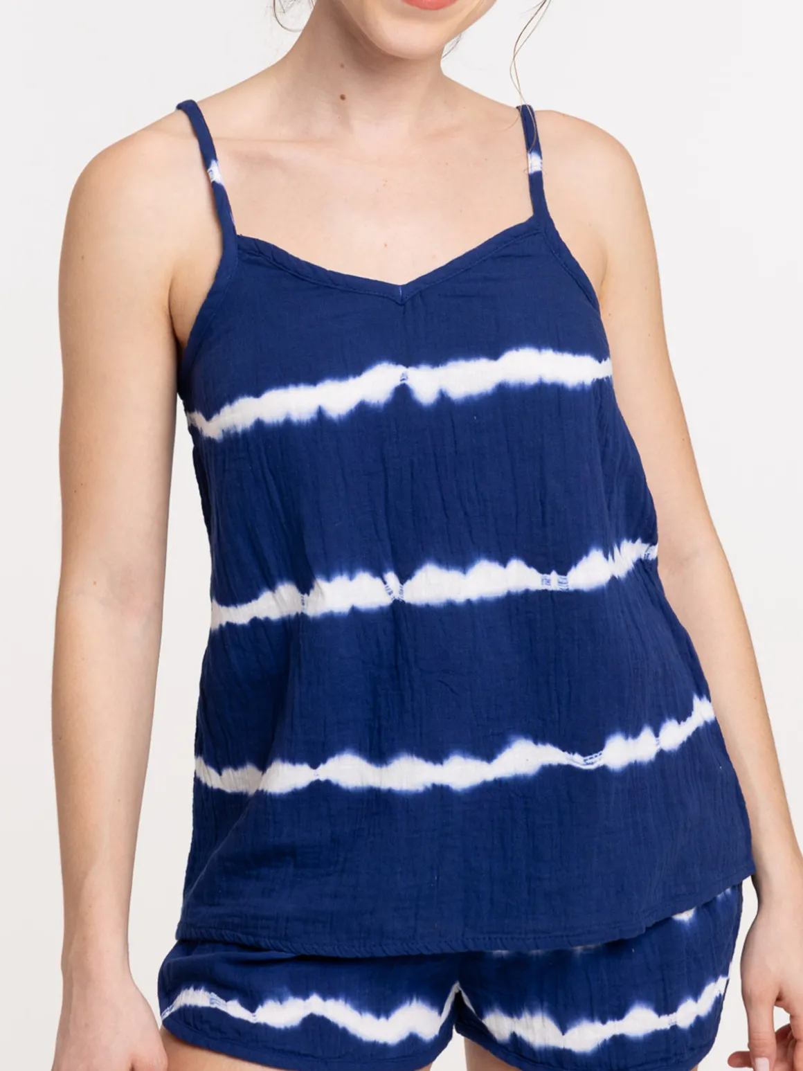Top tie and dye à bretelles femme