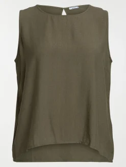 Top vert sombre grande taille femme