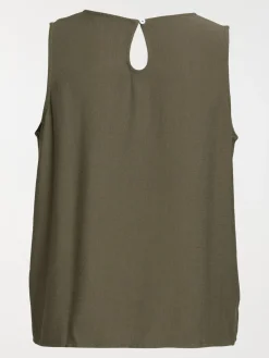 Top vert sombre grande taille femme