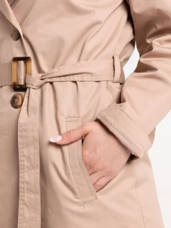 Trench coloris sarrasin femme