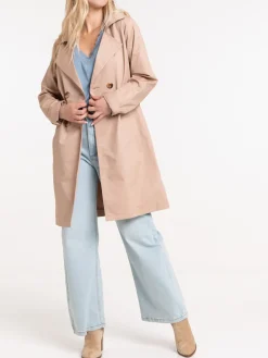 Trench coloris sarrasin femme