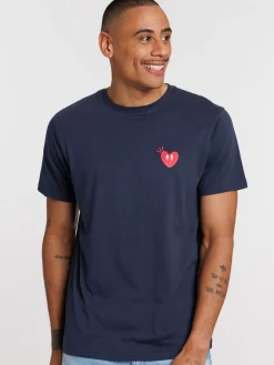 T-shirt 100% coton motif coeur homme