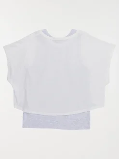 T-shirt 2 en 1 sport fille (XXS-M)