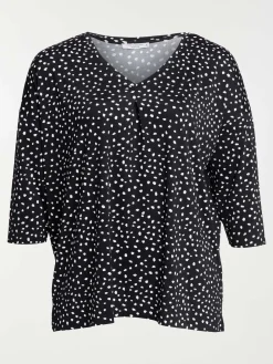 T-shirt à pois grande taille femme