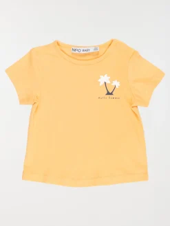 T-shirt abricot imprimé garçon (3-36M)