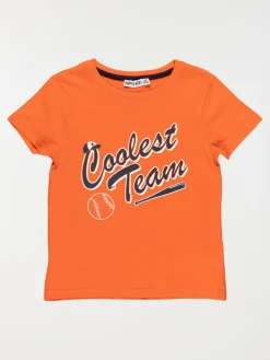 T-shirt baseball orange garçon (3-8A)