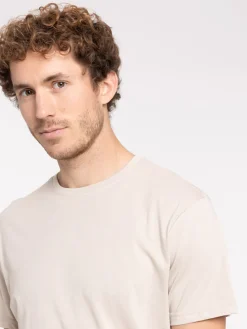 T-shirt basique col rond blond homme