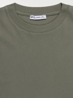 T-shirt basique vert army garçon (XXS-M)