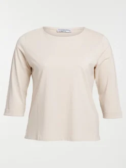 T-shirt beige rosé grande taille femme