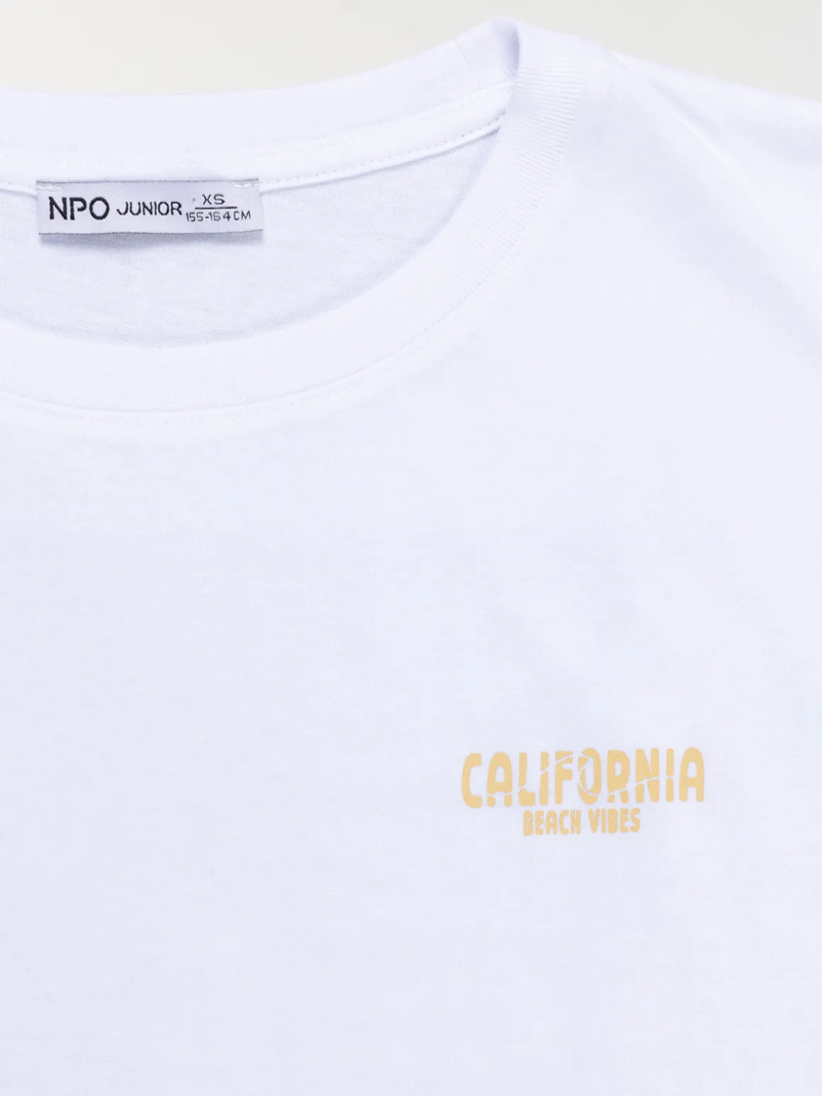 T-shirt blanc California garçon (XXS-M)