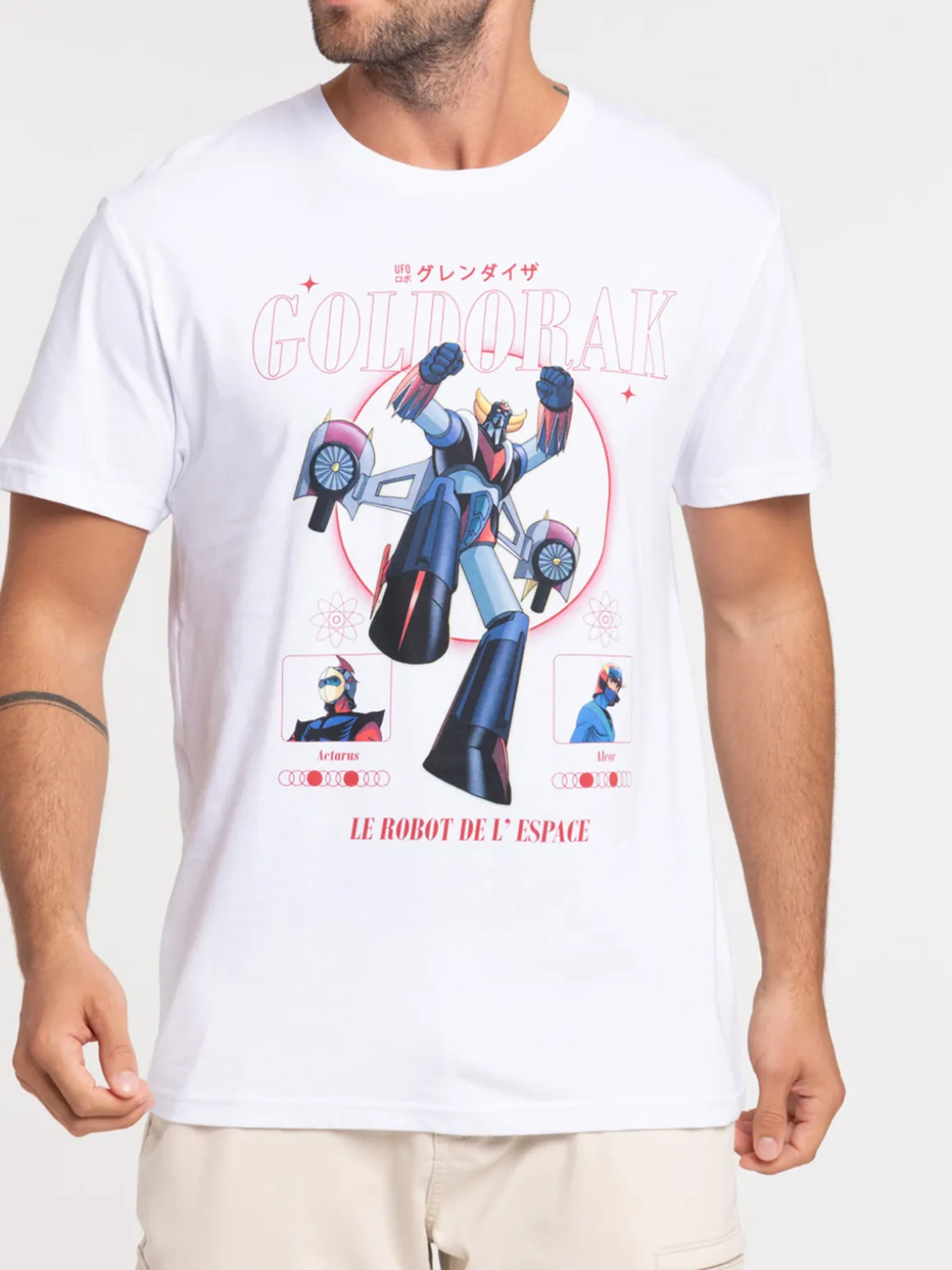 T-shirt blanc Goldorak homme