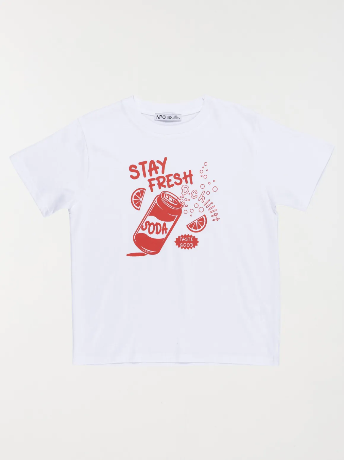 T-shirt blanc motif soda garçon (3-12A)