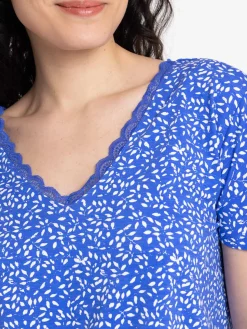 T-shirt bleu majorelle femme