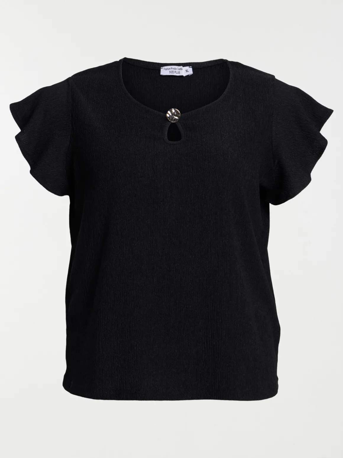 T-shirt bouton grande taille femme
