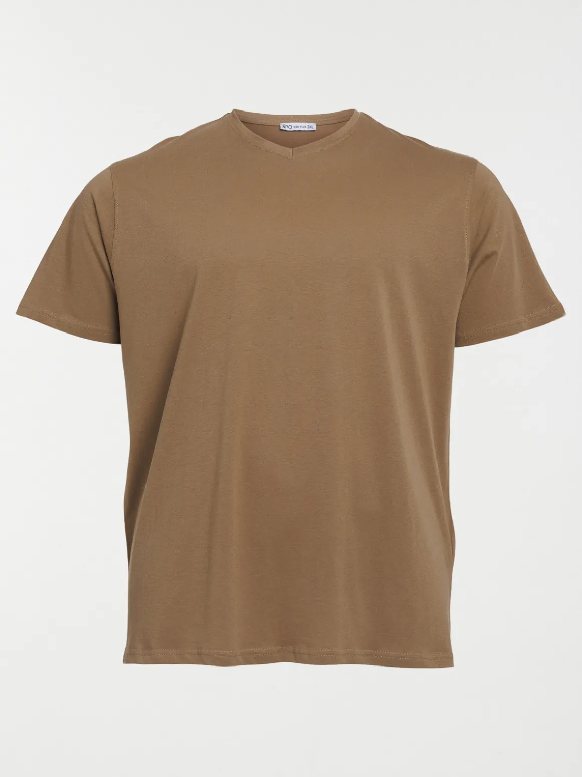 T-shirt camel foncé grande taille homme