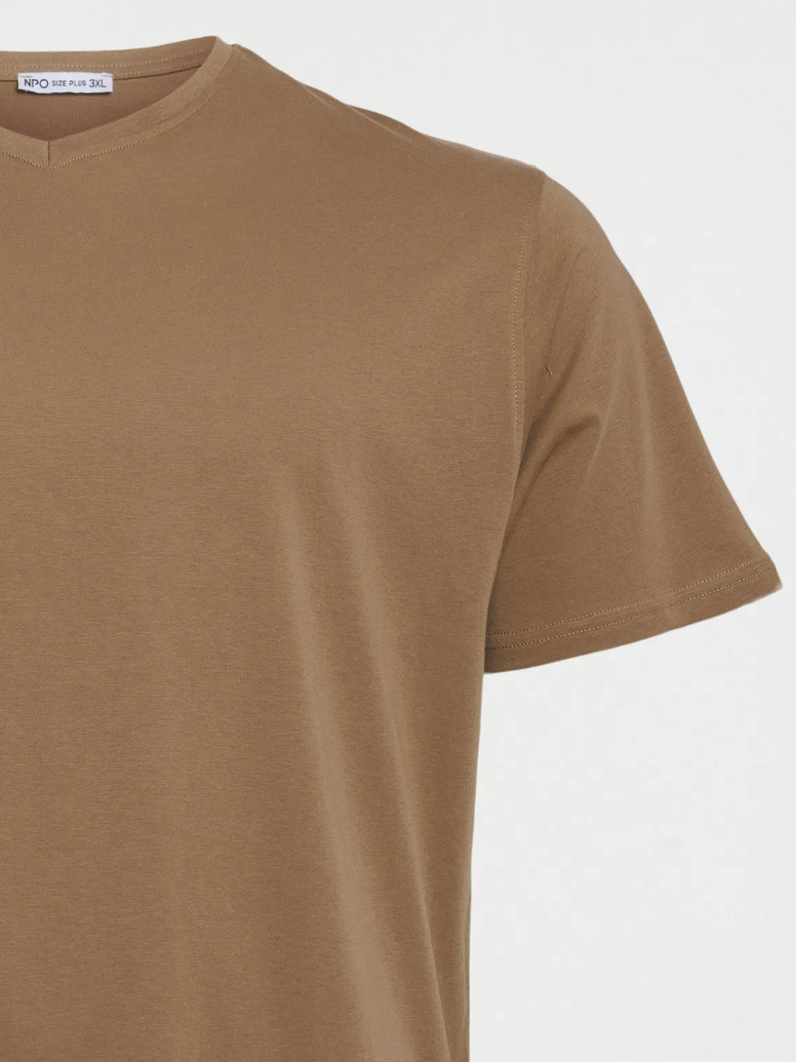 T-shirt camel foncé grande taille homme