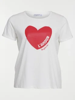 T-shirt coeur grande taille femme